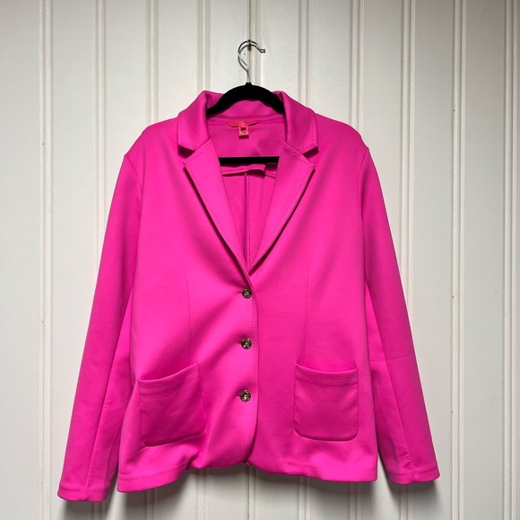 Lilly Pulitzer Jackets & Blazers - Vibrant Pink Lilly Pulitzer Braylee Size XL woman's Blazer
